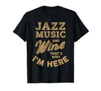 Jazz Musica e Vino Amante I Love Jazz Fest Jazz Festival Maglietta