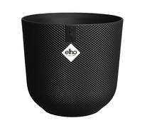 Elho Jazz Rotondo 30 cm - Grande vaso per piante da interni - Struttura unica - 100% plastica riciclata - Nero/Living Black