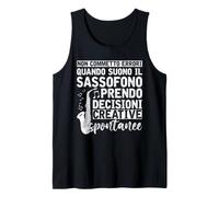 Jazz Sassofonista Regalo Note Musicali Suonare Il Sassofono Canotta