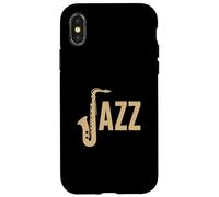 Jazz Sassofono Lettera Jazz Musicisti Sax Music Lovers Custodia per iPhone X/XS