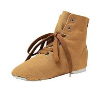 Jazz - Scarpe da ballo da donna con suola divisa, suola morbida, in tela, scarpe da ginnastica, eleganti, comode, con lacci, scarpe da ginnastica e per il tempo libero, a, 42 EU