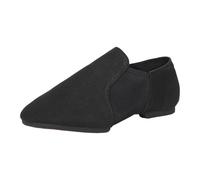 Jazz - Scarpe da ballo da donna, con suola in pelle scamosciata, eleganti e comode, con suola morbida, per il tempo libero, Nero , 42 EU