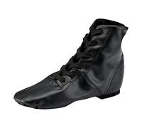 Jazz - Scarpe da ballo da donna, in pelle, con suola morbida, eleganti, comode, piatte, con lacci, per il tempo libero, per il tempo libero, a, 38 EU