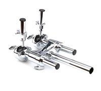 Jazzes - Supporto per batteria con morsetto di collegamento, set doppio, staffa di montaggio