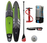 JBAY.ZONE Rush CJ1, Tavola Stand Up Paddle Gonfiabile per Performance, Doppio Strato di PVC Fusion, Pompa a Doppia Azione, Pagaia Regolabile e Borsa Incluse, Fino a 150kg, 320x68.5x15 cm