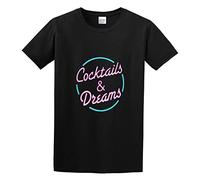 JBBKZ disc Men's Opinh Cocktails And Dreams - Retro 80S Cocktail Tom Cruise Movie Film T-Shirts Black L