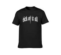 JBBKZ disc Men's Sick of It all Band T-Shirts Black XXL