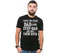JBBKZ disc Men's Slim Fit Mensstep Dad Giftsawesome Gifts for Step Dad Shirts69828 T-Shirts Black XL