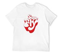 JBBKZ disc Men's Super Fly 100% Blaxploitation Superfly Buddah Curtis Mayfield Cotton Top Short-Sleeved T-Shirts White XL