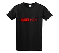 JBBKZ disc Men's Why Not Streetwear Red Letter T-Shirts Black S