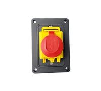 JBBQCEVHT Interruttore elettromagnetico 400V 7 Pin Interruttore di avviamento 15A con Coperchio Protettivo Impermeabile Pulsante ripristino istantaneo YCZ4-B