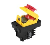 JBBQCEVHT Interruttore elettromagnetico di avviamento a 10 Pin, 15 A, 400 V, Pulsante Reset con Coperchio Protettivo, Blocco Impermeabile YCZ5-A