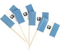 JBCD 200 stuzzicadenti con bandiera del Guatemala, bandiere del Guatemala, decorazioni per cupcake, stuzzicadenti per cocktail e stuzzicadenti con bandierine piccole per cupcake