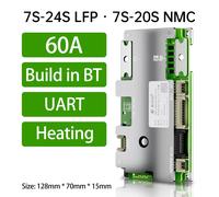 JBD Smart Lifepo4 BMS 7S 8S 24V 12S 13S 14S 36V 16S 48V 20S 21S with Built-In Bl