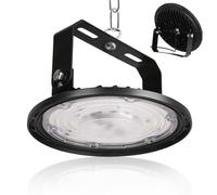 JBdusn 100W Faretto LED UFO Industriale, 6500K UFO Lampada da Officina Industriale con staffa, Super Luminoso 144 LEDs High Bay Light UFO Plafoniera LED per Garage, Magazzini, Stadio Coperto