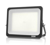 JBdusn Faretto LED da Esterno 200W, Super Luminoso Luce di Sicurezza Proiettore, Bianco Freddo Impermeabile IP66 Faretti LED Esterno per Giardino, Garage, Parcheggio, Cortile