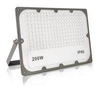 JBdusn Faretto LED per esterni, 200 W, 20000 lm, super luminoso, per esterni, 6500 K, luce bianca fredda, IP65, impermeabile, per giardino, cortile, campo sportivo