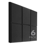 JBER Acoustic Studio Foam, confezione da 6 pannelli rotondi in schiuma fonoassorbente per studio da parete, fonoassorbenti, ignifughi, confezione da 5 pezzi da 30,5 x 30,5 x 30,5 cm, pannelli in