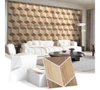 JBER Confezione da 12 pannelli acustici, autoadesivi, per pareti, decorazione con venature del legno, piastrelle per assorbimento acustico per studi di registrazione, uffici, casa, 30 x 30 x 1 cm