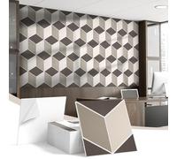 JBER Confezione da 12 pannelli acustici, pannelli acustici autoadesivi per pareti, stampa 3D testurizzata decorativa, piastrelle per assorbimento acustico per studi di registrazione, ufficio, casa, 30