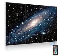 JBER Pannelli acustici artistici con flash Starlight, confezione da 6 dipinti murali autoadesivi per decorazione celatura, pannelli fonoassorbenti per studio di registrazione, camera da letto