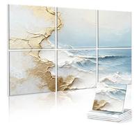 JBER Pannelli acustici artistici, confezione da 6 pezzi, grandi dipinti artistici da parete autoadesivi, per decorazione da parete, pannelli fonoassorbenti per studio di registrazione, soggiorno