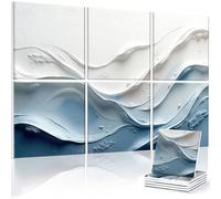 JBER Pannelli acustici artistici, confezione da 6 pezzi, grandi dipinti artistici da parete autoadesivi, per decorazione da parete, pannelli fonoassorbenti per studio di registrazione, soggiorno