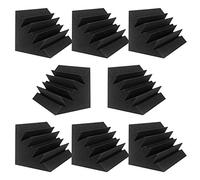 JBER - Schiuma acustica, trappola per bassi, schiuma per studio, 30,5 x 17,8 x 17,8 cm, imbottitura insonorizzante, pannelli murali, finitura angolare per studi domestici, confezione da 8