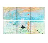 JBER set di 6 pannelli acustici decorativi da parete con adesivi per studi di registrazione, home cinema, 183 x 121,9 cm (IMPRESSIONE DELL'ALBA)