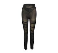 JBIVWW Gamba Dimagrante Body Shaper Leggings A Compressione Anticellulite Vita Alta Mutandine di Controllo della Pancia Coscia Scultura Shapewear più Sottile (Color : Schwarz, Size : S M)