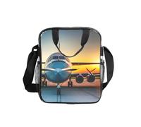 JBJGKHLP Aircraft Plane at Sunsets Stampa Trasparente Lunch Bag Contenitore di Stoccaggio per la Scuola Ufficio Viaggi Picnic Bento Box