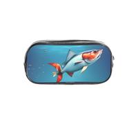 JBJGKHLP Astuccio trasparente con stampa di pesci volanti nell'oceano per ragazzi e ragazze, per scuola e ufficio, astuccio trasparente per cancelleria
