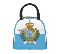 JBJGKHLP Bandiera di San Marino Stampa Comoda Borsa per il Pranzo Isolata Pratica Tote Facile Da Trasportare Adulti Bambini Famiglie Uso
