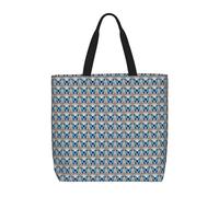 JBJGKHLP Blue Butterfly Print Extra-Large Organizer Bag Unisex Spalla Tote Shopping Riutilizzabile Ecologico