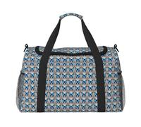 JBJGKHLP Blue Butterfly Print Versatile Borsa da viaggio a mano pieghevole a spalla Tote Business Viaggi Outdoor Carry-On