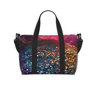 JBJGKHLP Borsa a mano versatile con paillettes sfumate per uomo donna leggera moda weekend viaggio Tote palestra impermeabile