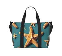 JBJGKHLP Borsa a mano versatile con stampa di stelle marine da spiaggia per uomo donna leggera moda weekend viaggio Tote palestra impermeabile