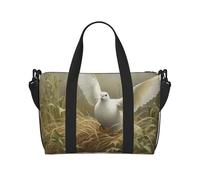 JBJGKHLP Borsa a mano versatile con stampa erba e colomba per uomo donna leggera moda weekend viaggio Tote palestra impermeabile