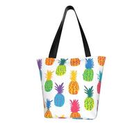 JBJGKHLP Borsa a tracolla da donna con stampa ananas arcobaleno alla moda leggera casual shopping quotidiano borsa da viaggio