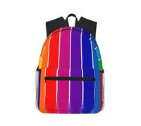 JBJGKHLP Borsa a tracolla doppia leggera resistente all'acqua dello zaino casuale della stampa a strisce dell'arcobaleno per l'escursionismo di viaggio