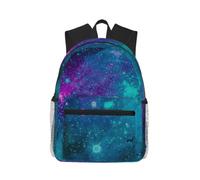 JBJGKHLP Borsa a tracolla doppia leggera resistente all'acqua dello zaino casuale viola della stampa del cielo della stella per l'escursionismo di viaggio