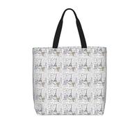 JBJGKHLP Borsa a tracolla unisex con stampa Torre Eiffel Parigino Caffè Eiffel Stampa Extra Large Borsa a tracolla Tote Shopping Riutilizzabile Ecolo