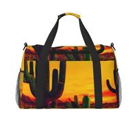 JBJGKHLP Borsa da viaggio versatile con stampa di cactus nel deserto, pieghevole, a tracolla, per viaggi d'affari, attività all'aperto