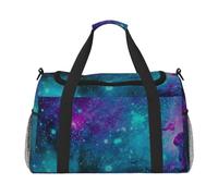 JBJGKHLP Borsa da viaggio versatile con stampa di stelle viola, borsa da viaggio pieghevole a tracolla tote per viaggi d'affari all'aperto