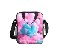 JBJGKHLP Borsa per il pranzo trasparente rosa con stampa di zucchero filato contenitore per la scuola ufficio viaggio picnic Bento Box