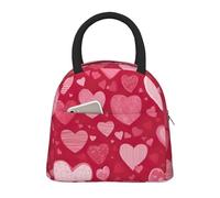 JBJGKHLP Borsa termica comoda per il pranzo con stampa di San Valentino pratica tote facile da trasportare adulti bambini famiglie uso