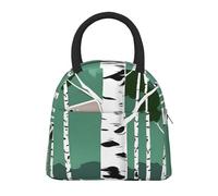 JBJGKHLP Borsa termica per il pranzo con stampa di alberi di betulla, comoda, pratica, facile da trasportare, per adulti, bambini, famiglie