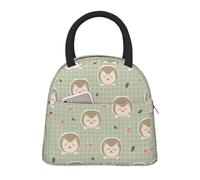JBJGKHLP Borsa termica per il pranzo con stampa di molti ricci comoda e pratica borsa da trasporto per adulti bambini famiglie uso