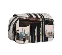 JBJGKHLP Brooklyn Bridge S Print Astuccio versatile di grande capacità per trucchi e articoli da toeletta da viaggio e ufficio