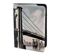 JBJGKHLP Brooklyn Bridge S Print Passport Travel Document Wallet Case Unisex Leggero Sicuro Accessori da Viaggio, Nero , Taglia unica